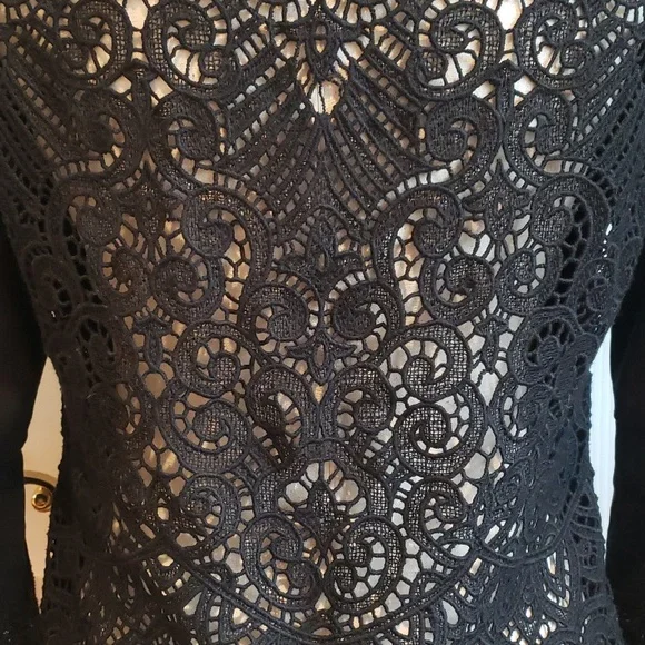 Kobi Halperin Neve Black Linen-Blend Lace Jacket — Size S — Excellent Pre-Owned